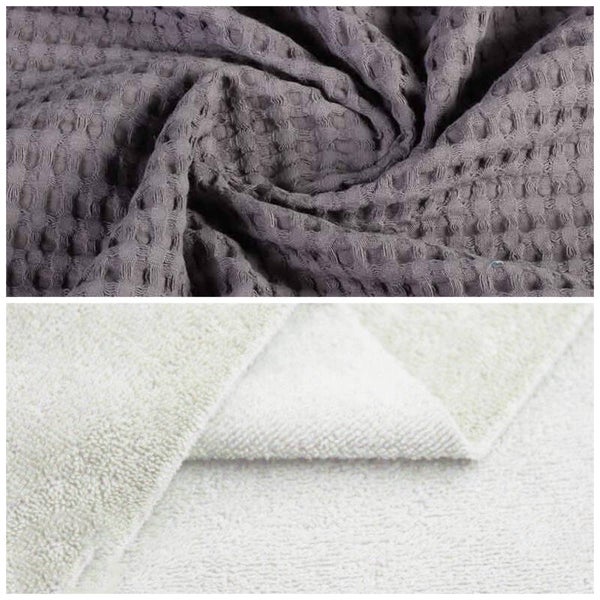 Deken dark Greg grove wafel/ bamboe ecru