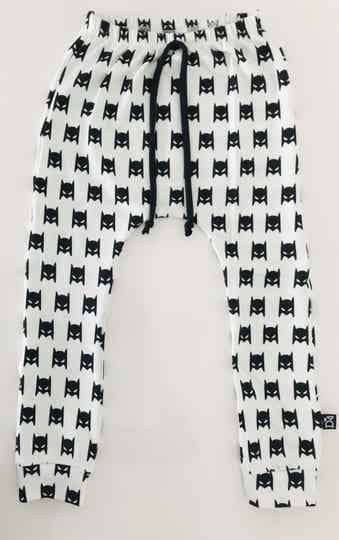 Broekje Bat white/black