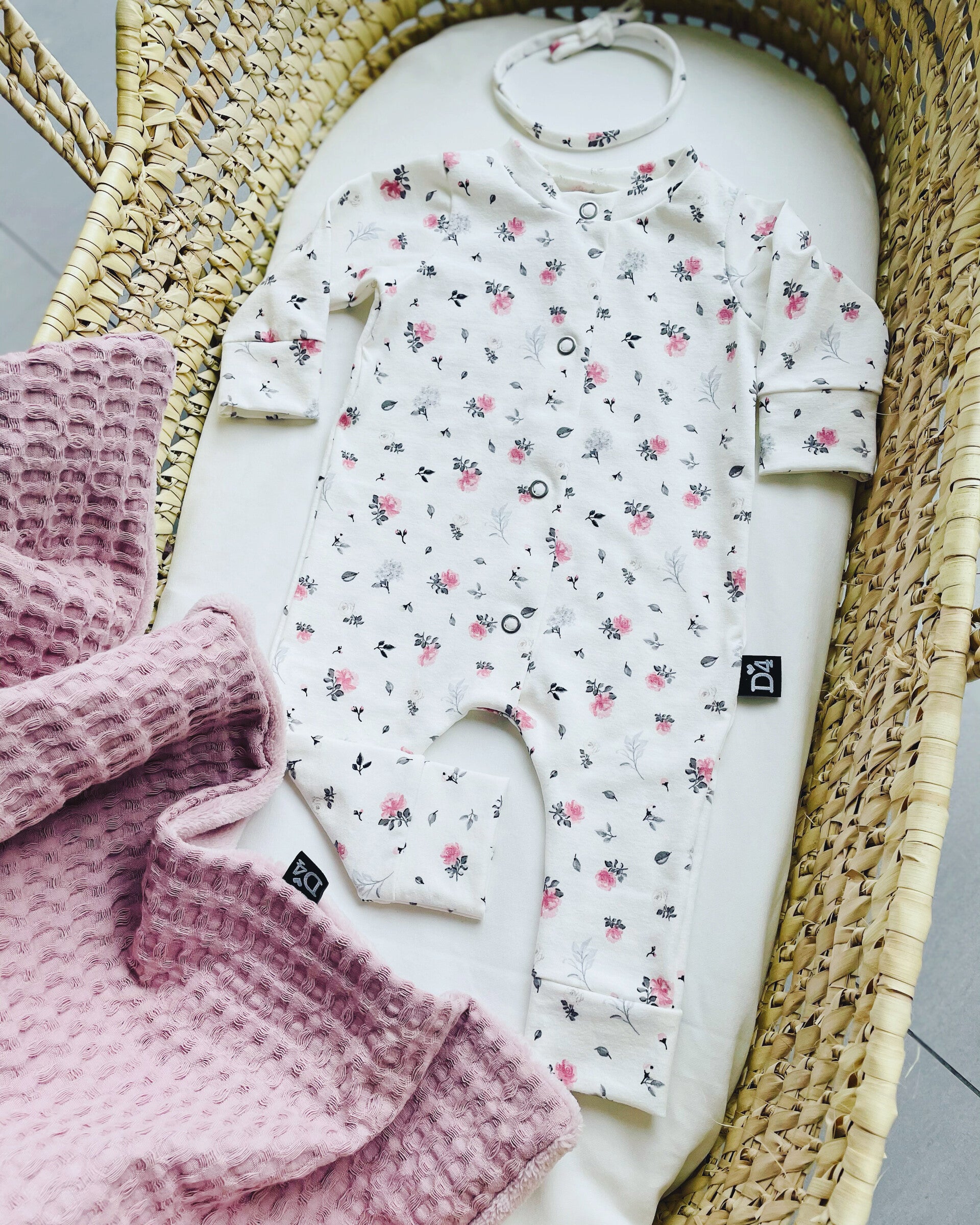 Deken grove wafel/teddy oudroze