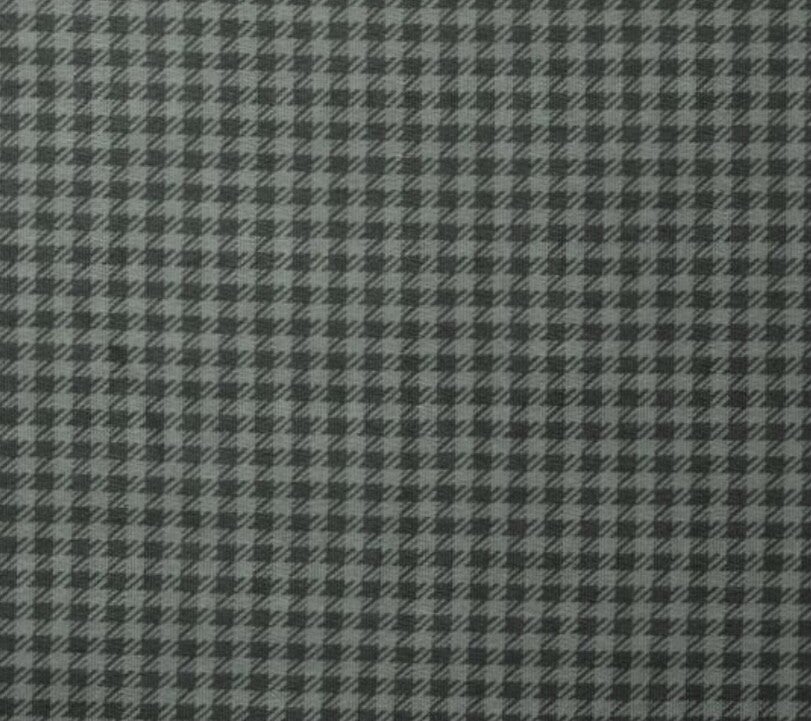 French terry pied de poule khaki