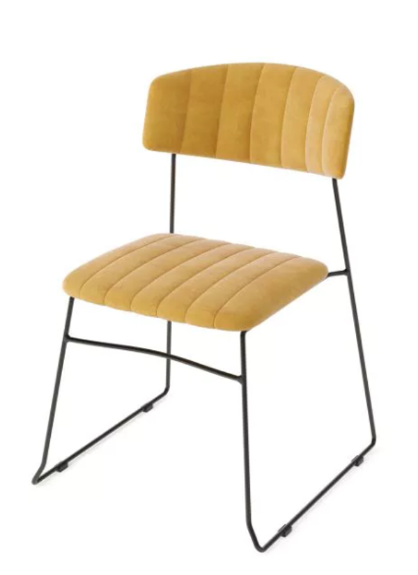 Dinerstoel Devine Yellow velvet -