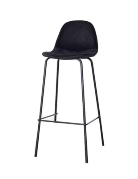 Home kruk, black, velvet -