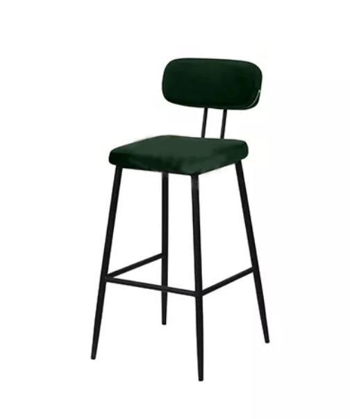 Home kruk vierkant, forest green, velvet -