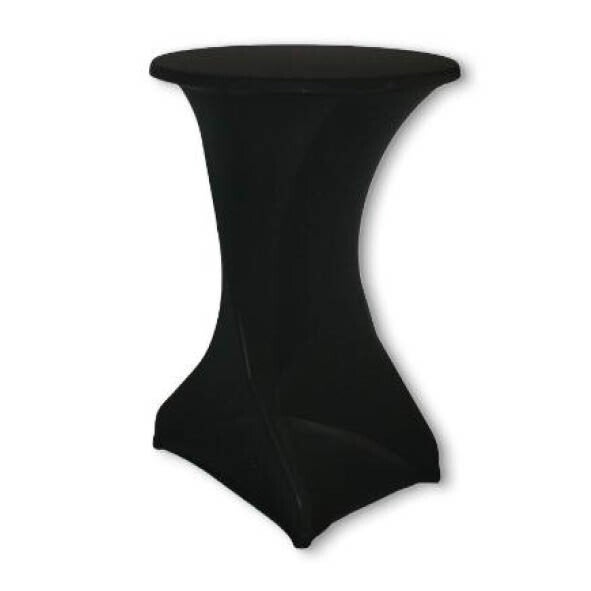 Statafel rond,  incl. zwarte tafelrok