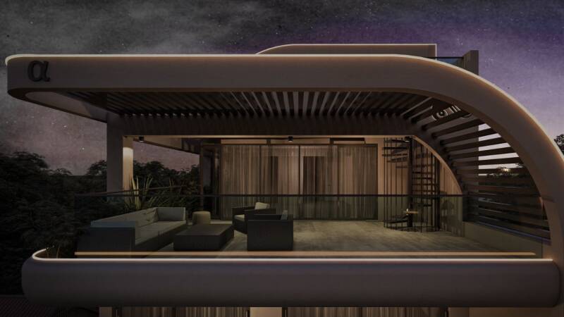 Captivating night glimpse of penthouse of Alfa Residence
