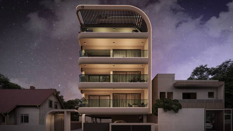 Captivating night glimpse of Alfa Residence