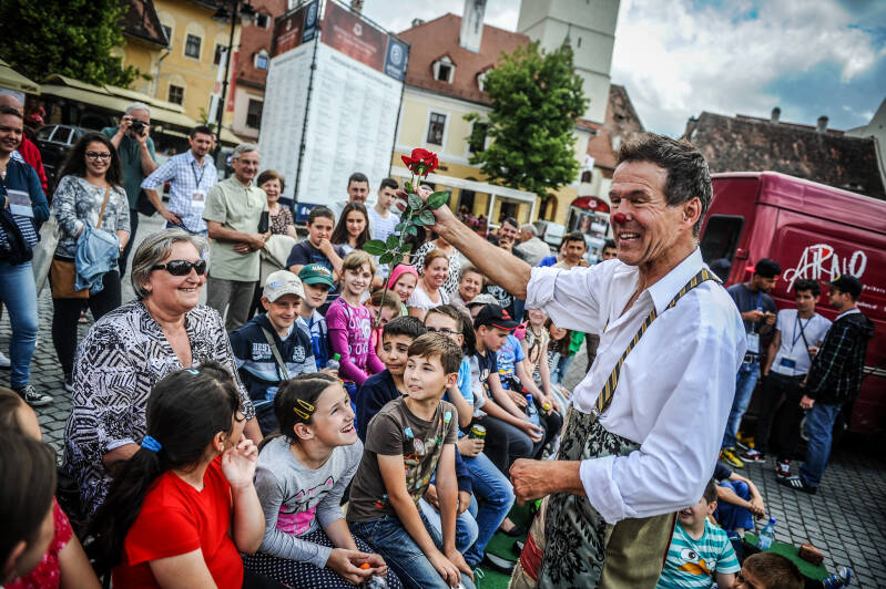 Clowns Kado op straat; Arno Huibers en Paul van der Heijden