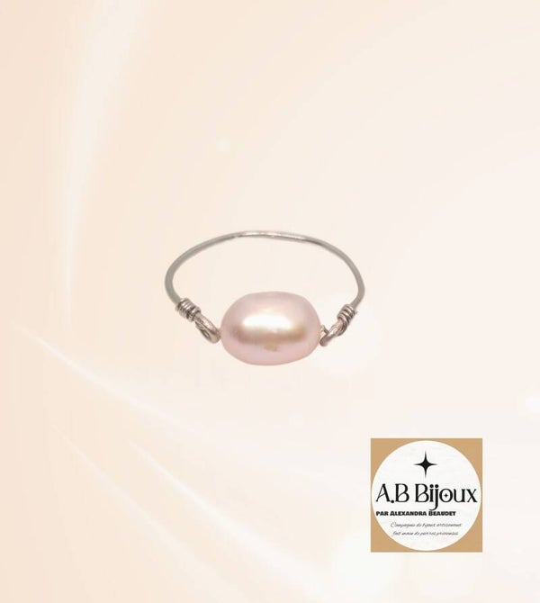 Bague en perle d'eau douce
