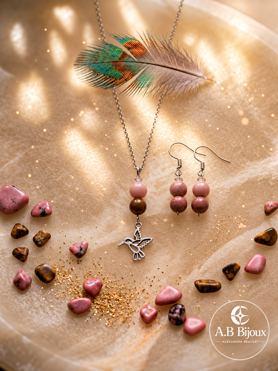 Duo Plume en Rose