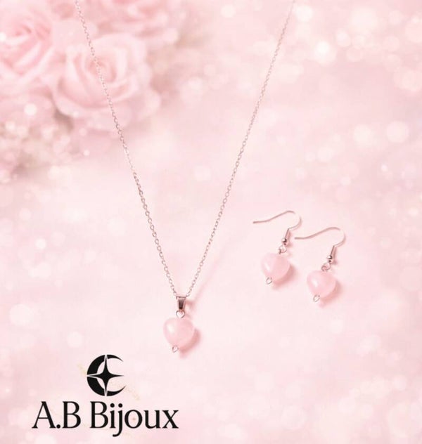 Charme d'Amour ( Collier et boucles d'oreilles)