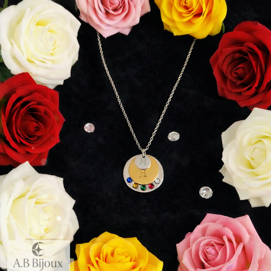Collier personnalisé 2 tons