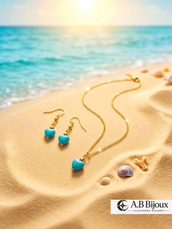 Duo Coeur de Turquoise