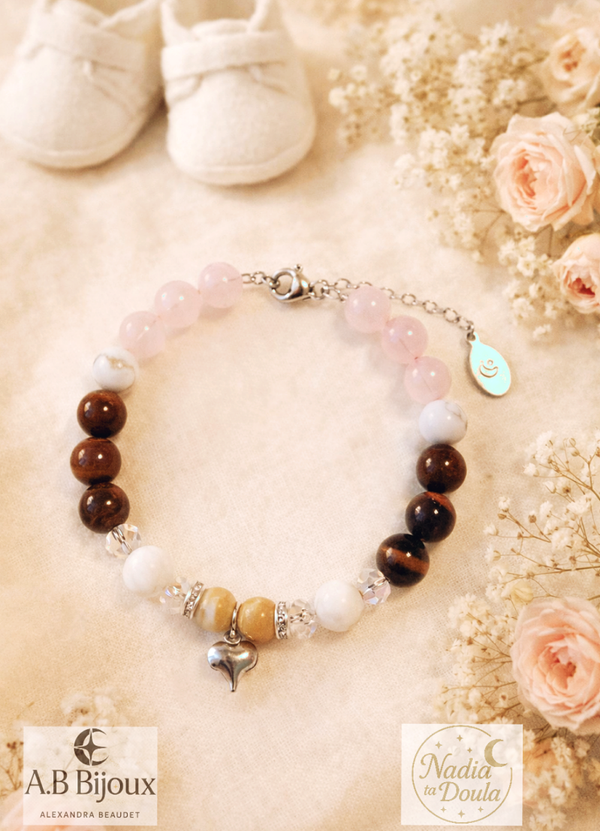 Bracelet de pierres ( avec coeur )