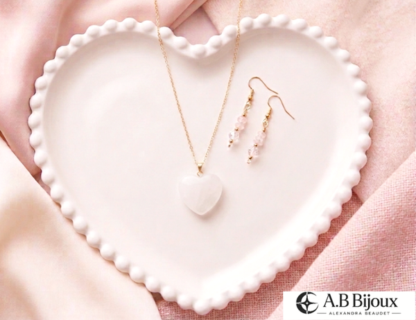 Collier et boucles d'oreilles Mama ( Doré)