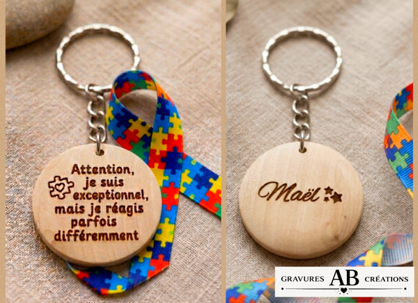 Porte clés Autisme (Personnalisé ou Non )
