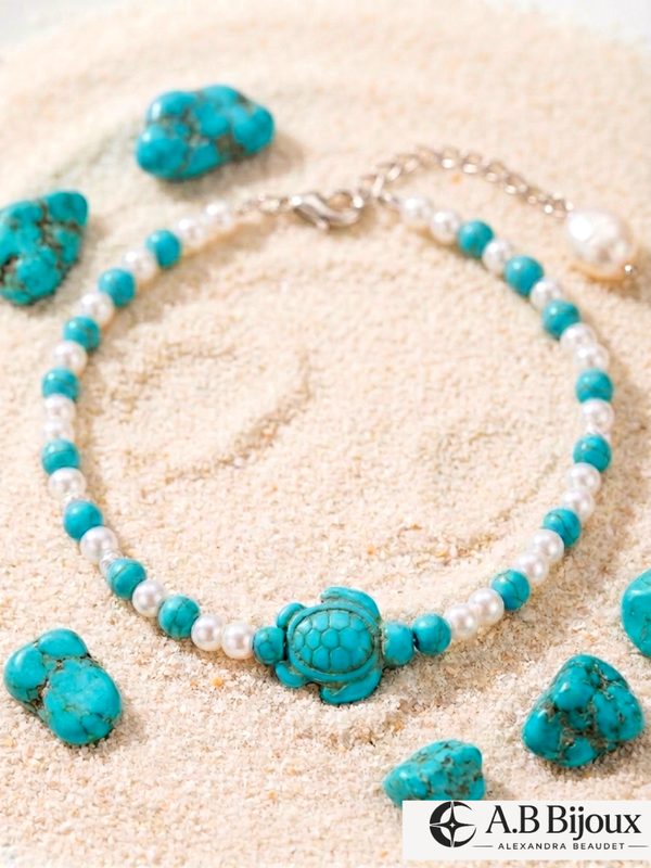 Évasion Turquoise ( chaîne de cheville )
