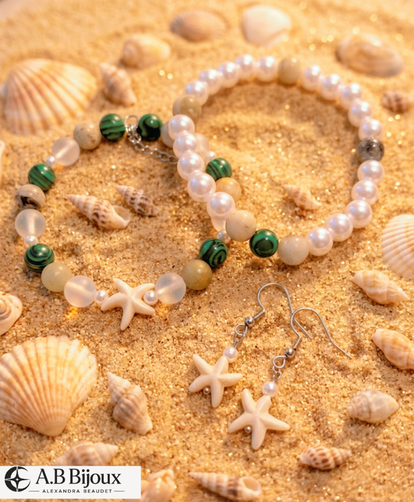 Duo Bord de Mer ( avec ou sans boucles d’oreilles)
