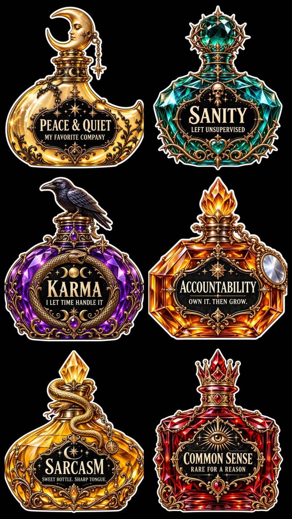 Life's bottle stickers
