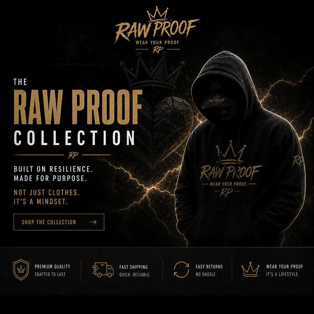 Raw Proof Black And Gold Hoodie