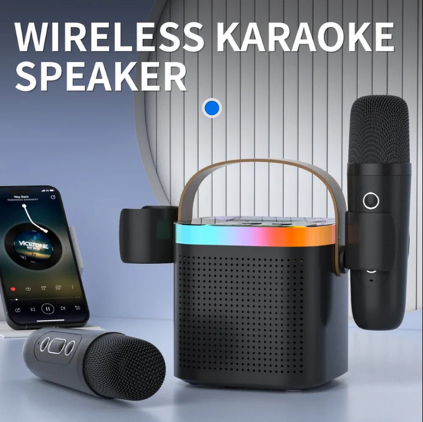 Portable Bluetooth Karaoke Speaker System with Microphones