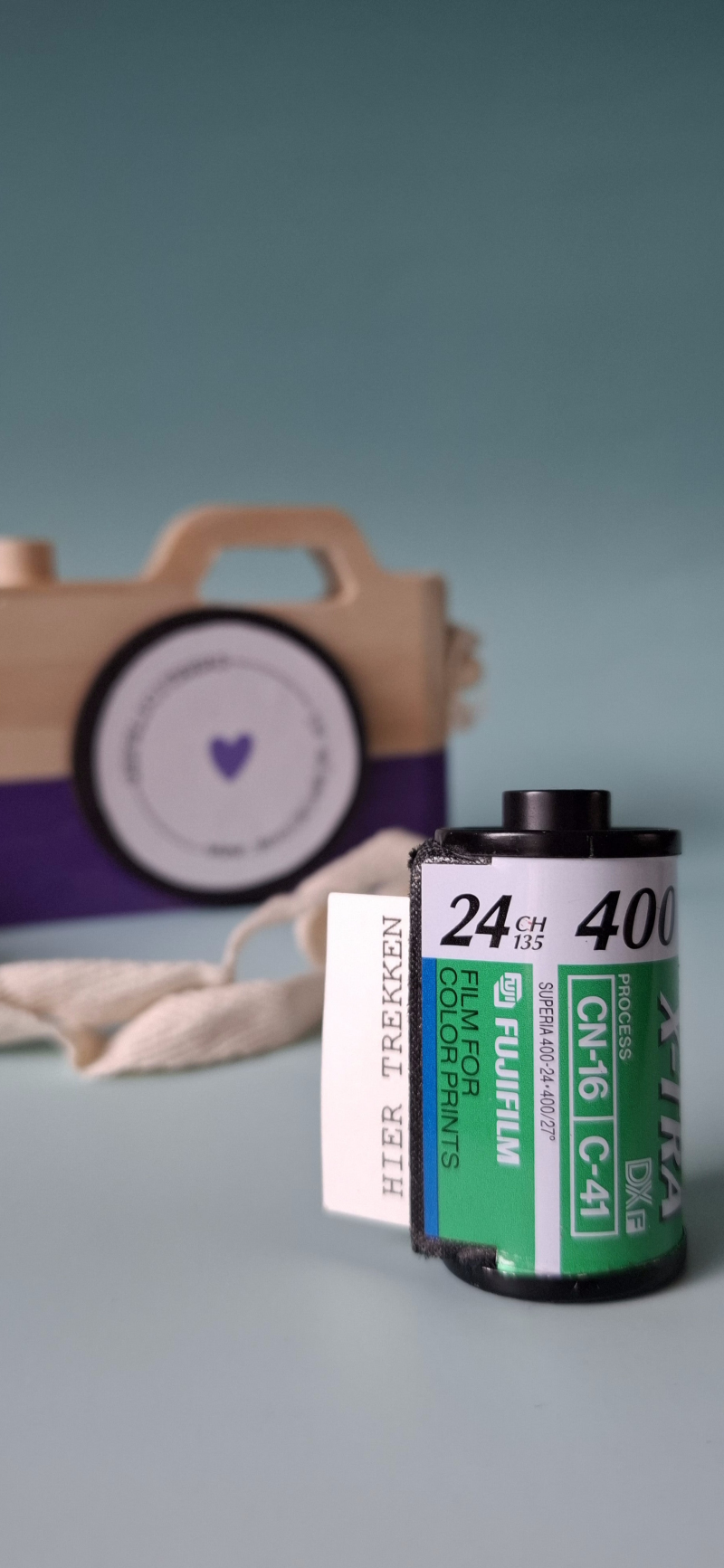 Unieke cadeaubon voor fotoshoot, verpakt als echt fotorolletje