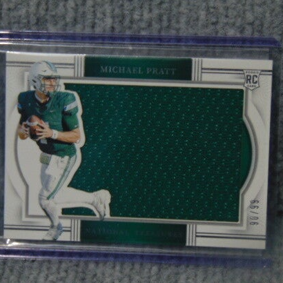 2024  Panini National Treasures Michael Pratt (RC) Jersey Insert.