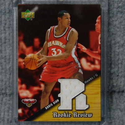 2004 Upper Deck Rookie Review. Boris Diaw Rookie Game Worn Jersey Card.