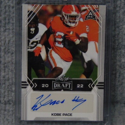 2022 Rookie Draft Leaf Kobe Pace Autograph Silver Card #BA-KP1