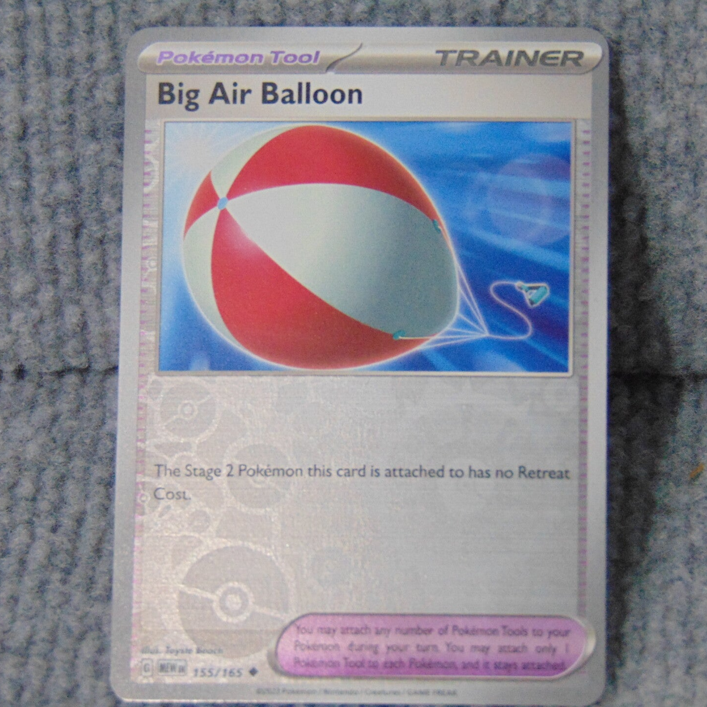 REVERS FOIL. BIG AIR BALLOON 155/165 (2023) TRAINER CARD.