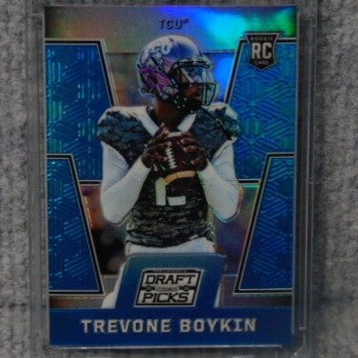 2016 Panini Draft Picks Trevone Boykin Rookie Blue Prizm Refractor
