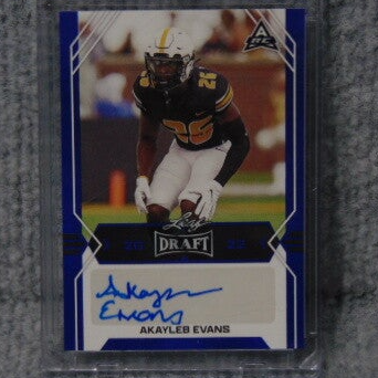 2022 Akayleb Evens Rookie Autograph Blue Card#BA-AE1