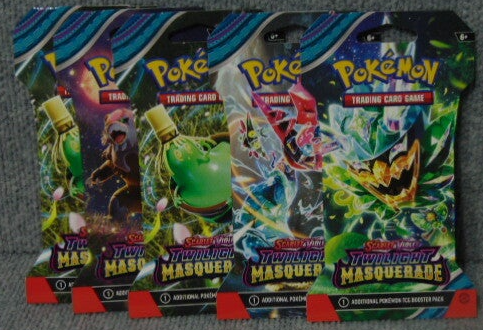 2024 5 Factory Sealed Packs of Twilight Masquerade Pokemon Cards