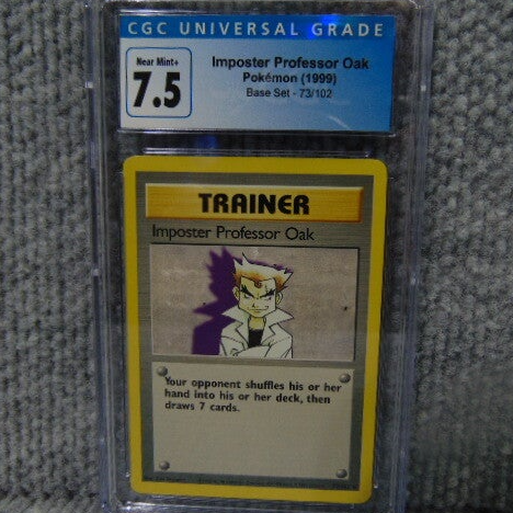 CGC Universal Grade (7.5) 1999 Trainer Card, Imposter Professor Oak