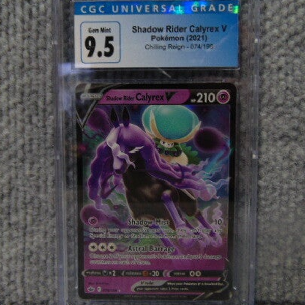 2021 CGC (Grade 9.5) Universal Shadow Rider Calyrex V Full Art Holo