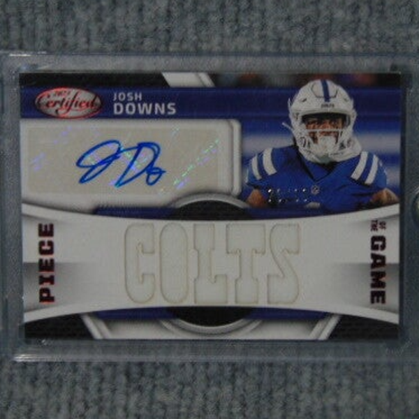 Panini Certified 2023 Josh Downs Patch Auto Number Insert. 73/99.