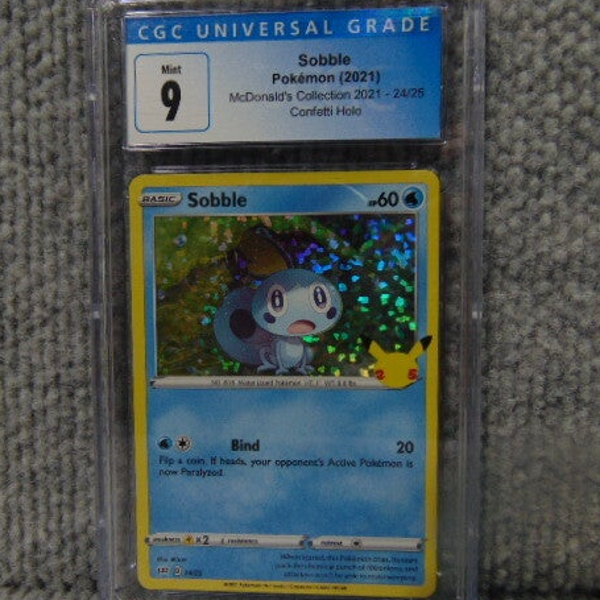 CGC Universal (Grade 9) 2021 Mcdonalds Collection Sobble Confetti Holo