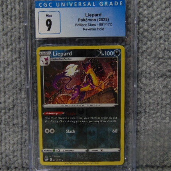 CGC Universal (Grade 9) 2022 Liepard Brilliant Stars Set. Reverse Holo.