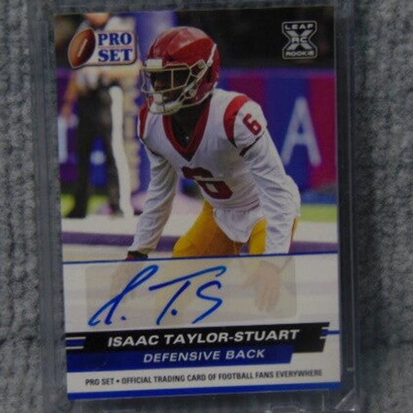 2022 Leaf Pro Set Rookie Auto Blue Isaac Taylor-Stuart