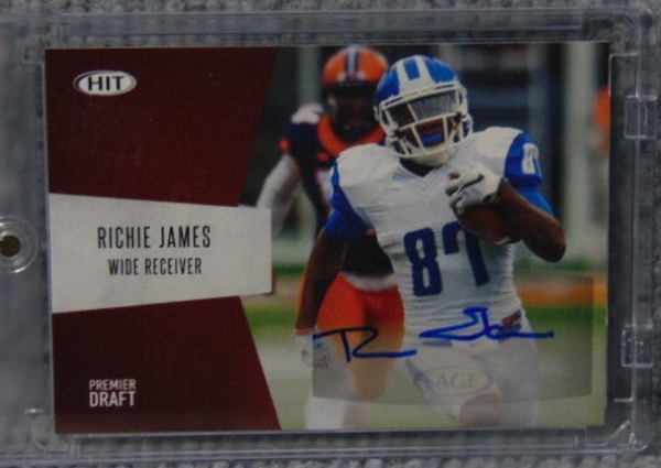 Hit 2018 Richie James Rookie Red Autograph . Card# A-63