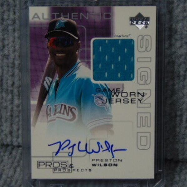2000 Upper Deck Preston Wilson Pros and Prospects Game Worn Jersey Card