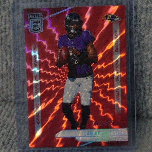 2024 Donruss. Lamar Jackson Sunburst Refractor Number 515/875 Insert