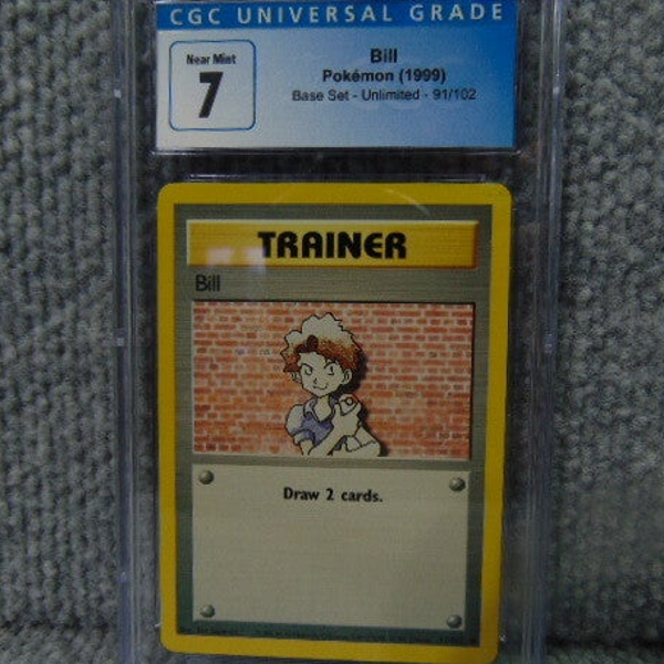 1999 CGC Universal (Grade 7) Bill The Trainer. Base Set Unlimited Set Card #91/102
