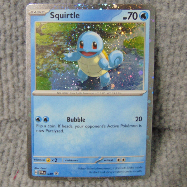 SQUIRTLE COSMO HOLO. SCARLET AND VIOLET PROMO CARD 048 (2023)