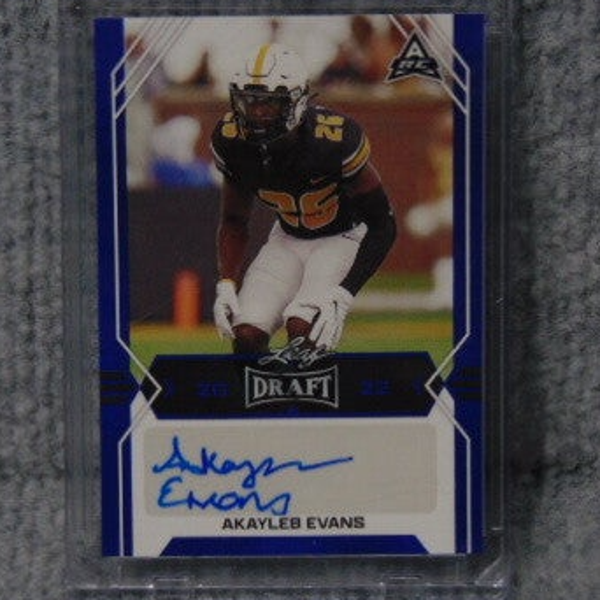 2022 Akayleb Evens Rookie Autograph Blue Card#BA-AE1