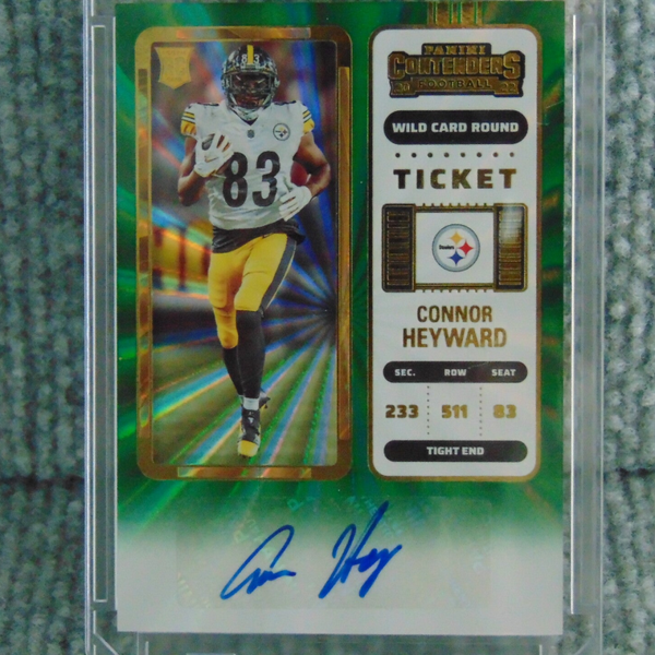 #247. 2022 Panini Contenders Sun Burst Refractor. Connor Heyward Autograph Rookie Card