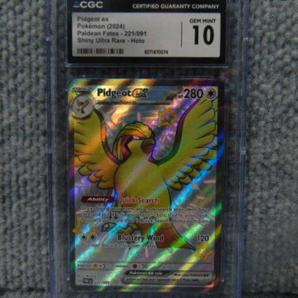 2024 CGC (Grade 10) Pidgeot ex Shiny Ultra Rare Holo