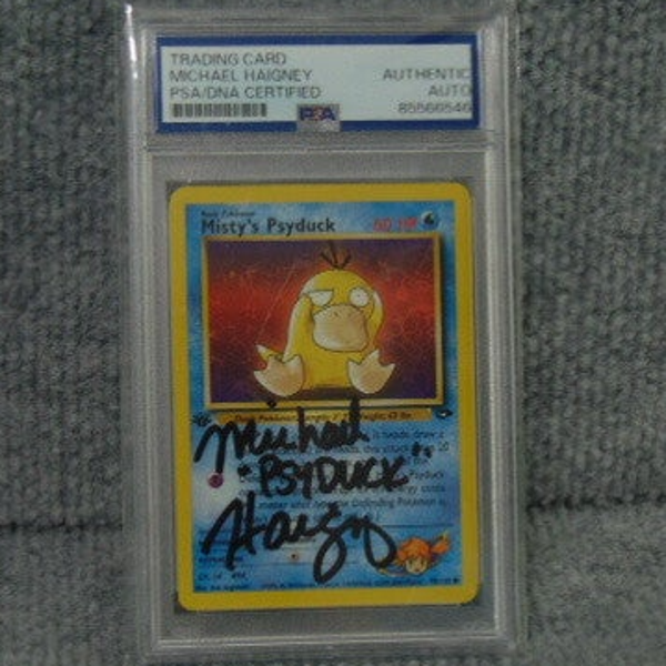 PSA DNA Certified Authentic Auto Misty Psyduck Card Year 2000
