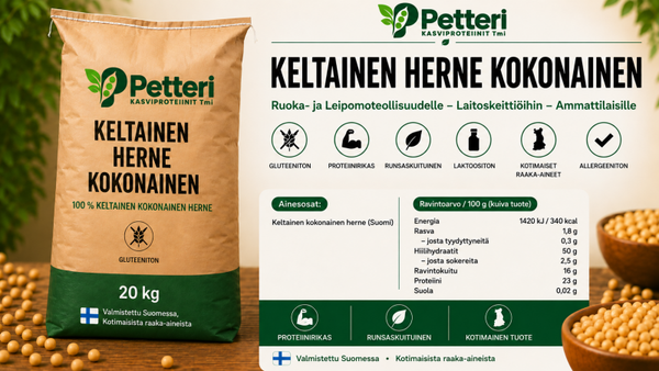 Keltainen kuivattu herne kokonainen