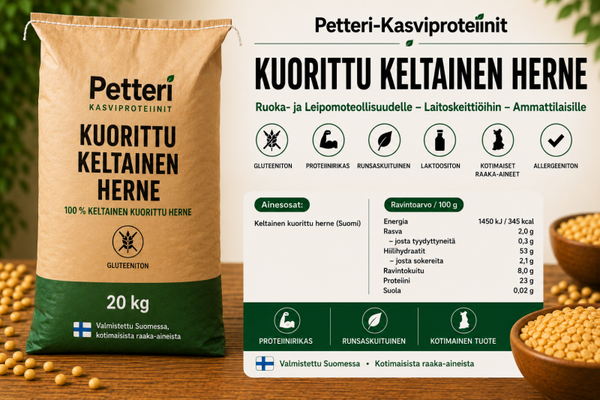 Kuivattu keltainen herne kuorittu