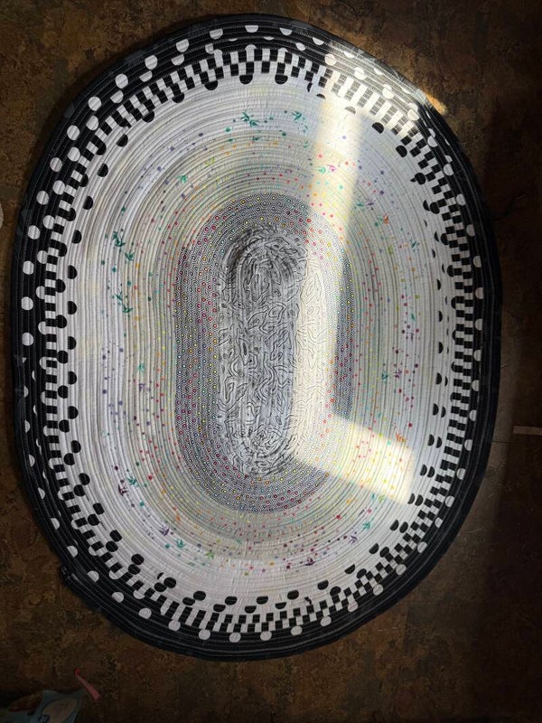 Black and white rug